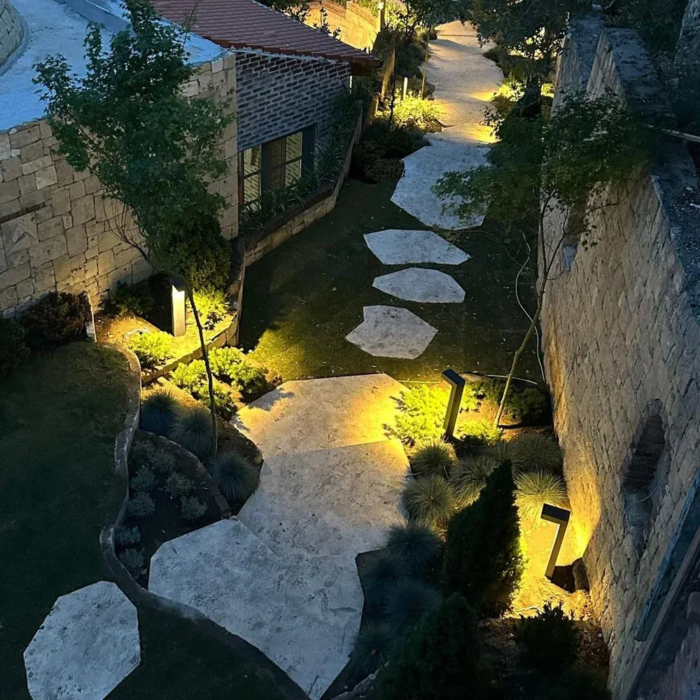 Stone Paving With Lighting